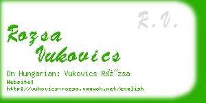 rozsa vukovics business card